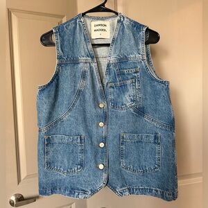 NWOT Damson Madder Denim Vest with Button Front UK 8/ US 4